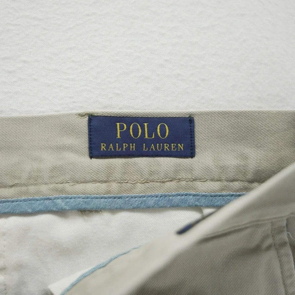 Polo Ralph Lauren Mens Classic Fit 6 Inch Chino Shorts Khaki Tan Size 40 Cotton